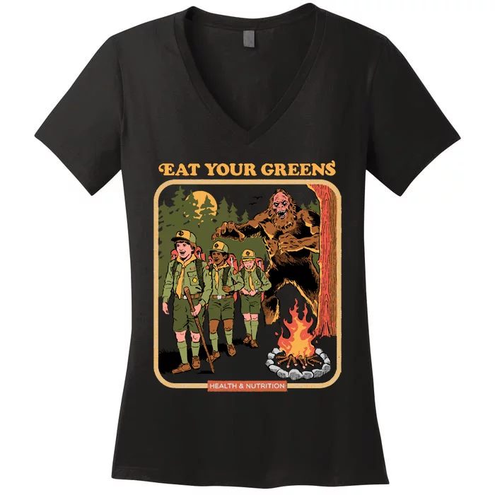 Eat Your Greens Women's V-Neck T-Shirt