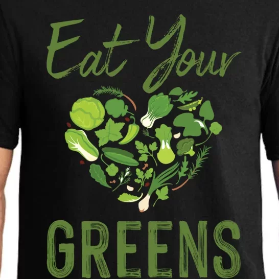 Eat Your Greens Gift Beautiful Vegan Tees Cool Gift Pajama Set