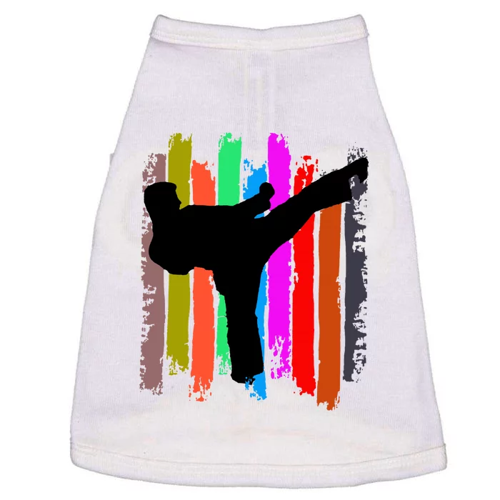 Express Your Karate Journey: Belt Colors Silhouette Doggie Tank