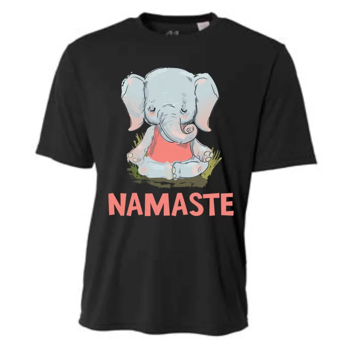 Elephant Yoga Meditation Namaste Gift Cooling Performance Crew T-Shirt