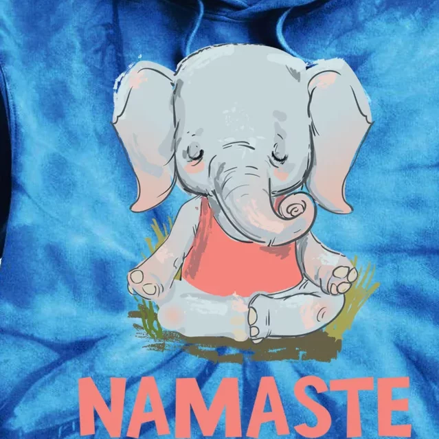 Elephant Yoga Meditation Namaste Gift Tie Dye Hoodie