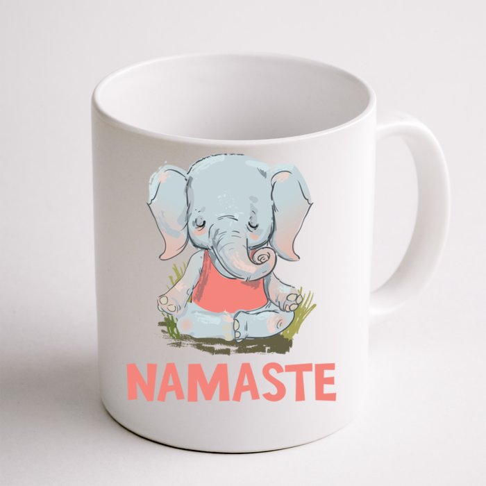 Elephant Yoga Meditation Namaste Gift Front & Back Coffee Mug