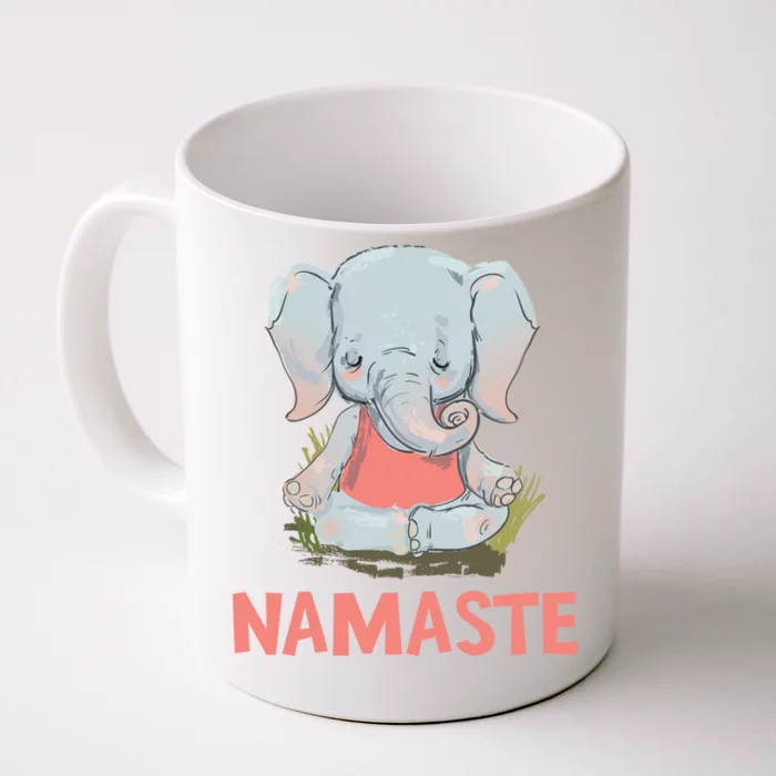 Elephant Yoga Meditation Namaste Gift Front & Back Coffee Mug