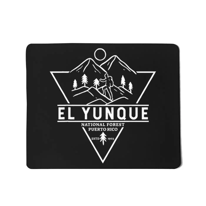 El Yunque National Forest Puerto Rico Badge Mousepad