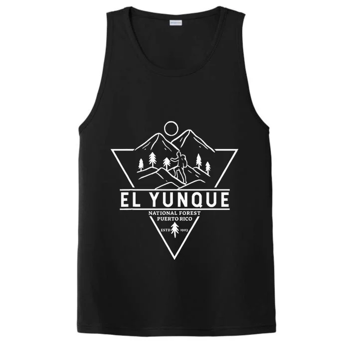 El Yunque National Forest Puerto Rico Badge Performance Tank