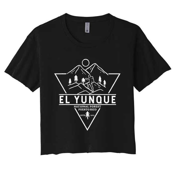 El Yunque National Forest Puerto Rico Badge Women's Crop Top Tee