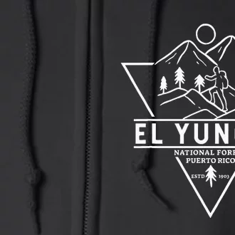 El Yunque National Forest Puerto Rico Badge Full Zip Hoodie