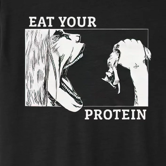 Eat Your Protein A.N.I.M.E Gym Pump Bodybuilding Fitness ChromaSoft Performance T-Shirt