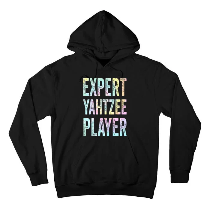 Expert Yahtzee Player Yahtzee Table And Board Ga Tie Dye Tall Hoodie