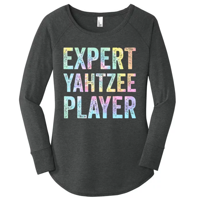 Expert Yahtzee Player Tie Dye Women's Perfect Tri Tunic Long Sleeve Shirt