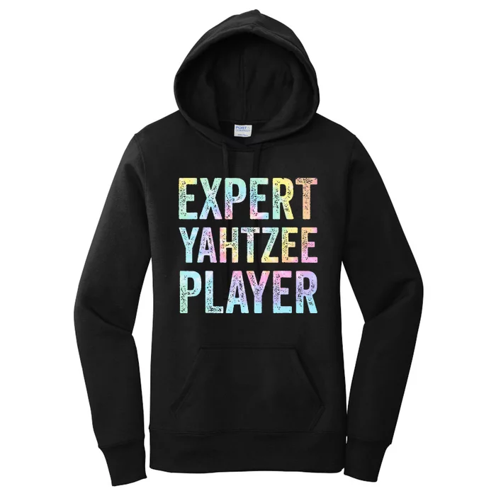 Expert Yahtzee Player Tie Dye Women's Pullover Hoodie