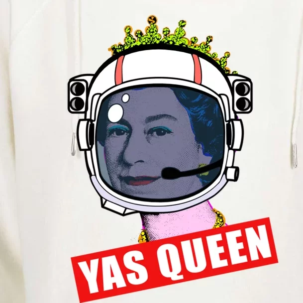 Elizabeth Yas Queen Funny Space Helmet Queen Of England Gift Womens Funnel Neck Pullover Hood