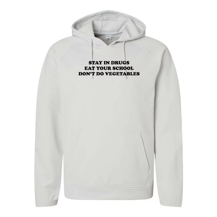 Eat Your School Don't Do Vegetables Performance Fleece Hoodie