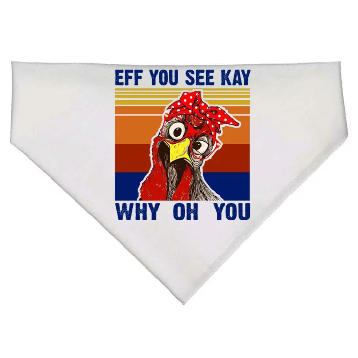 EFF You See Kay Why Oh You Rooster Funny Retro USA-Made Doggie Bandana