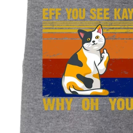 EFF You See Kay Why Oh You Funny Cat Middle Finger Doggie 3-End Fleece Hoodie