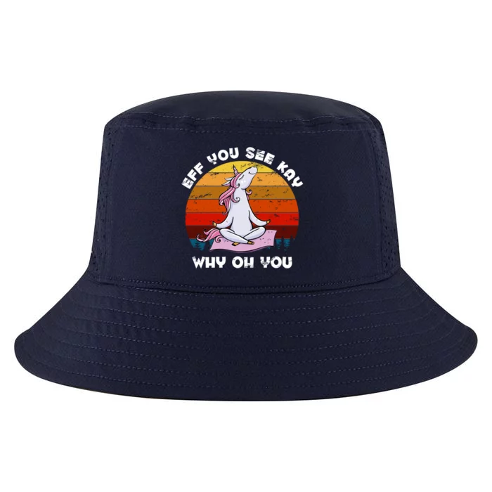 EFF You See Kay Why Oh You Funny Yoga Unicorn Cool Comfort Performance Bucket Hat