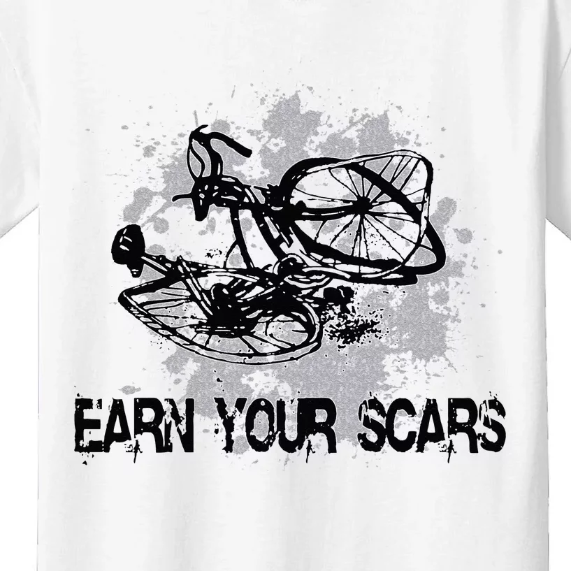 Earn Your Scars T Fun Cycling Jerseys Bike Clothing Kids T-Shirt