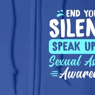 End Your Silence Speak Up For Sexual Assault Awareness Meaningful Gift Full Zip Hoodie