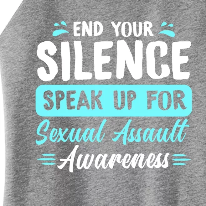 End Your Silence Speak Up For Sexual Assault Awareness Meaningful Gift Women’s Perfect Tri Rocker Tank