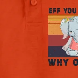 Eff You See Kay Why Oh You Elephant Yoga Gift Dry Zone Grid Performance Polo