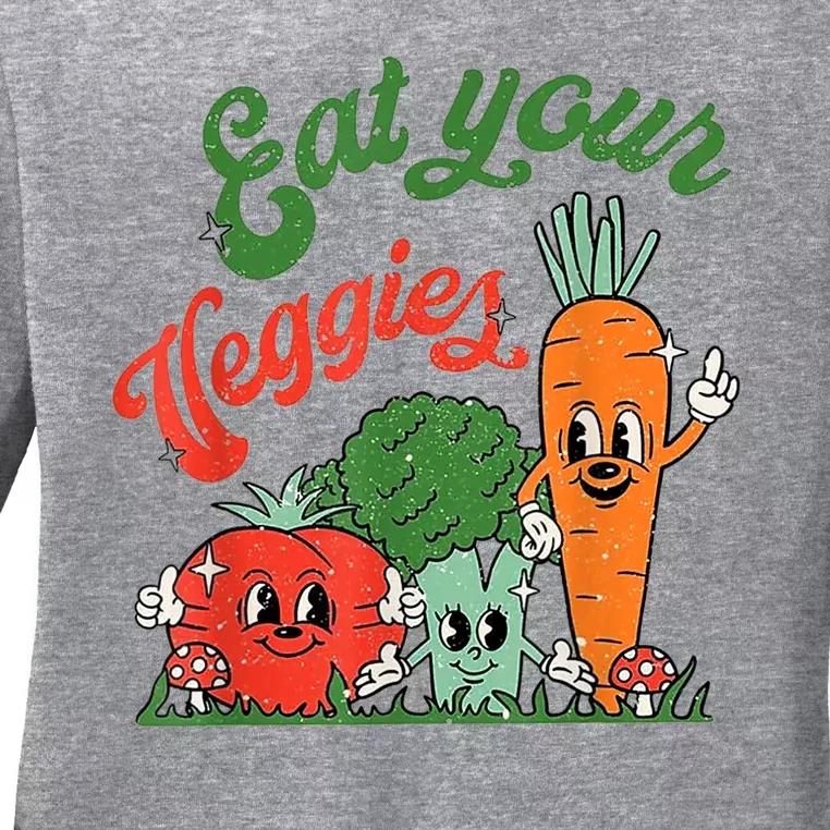 Eat Your Veggies Ladies Long Sleeve Shirt