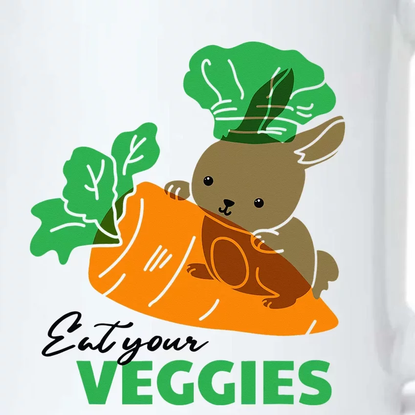 Eat Your Veggies funny food lover girls Black Color Changing Mug