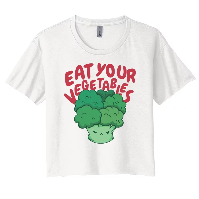 Eat Your Vegetables Women's Crop Top Tee