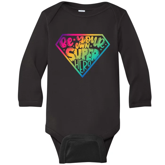 Empower Yourself with Motivational Superhero Quotes Baby Long Sleeve Bodysuit