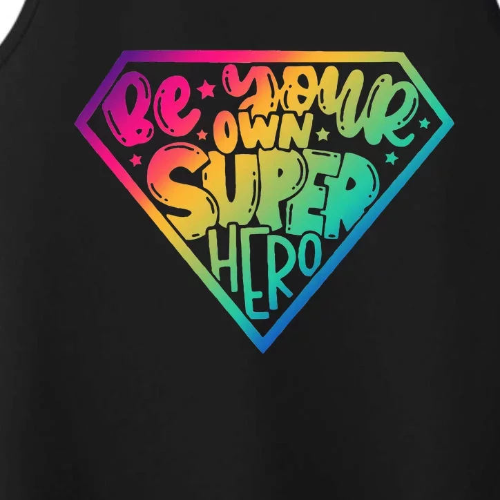 Empower Yourself with Motivational Superhero Quotes Performance Tank