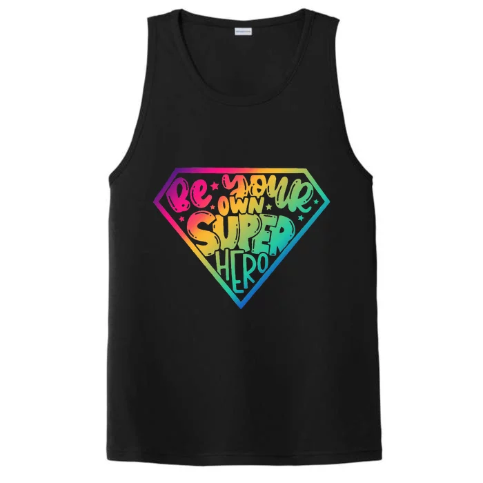 Empower Yourself with Motivational Superhero Quotes Performance Tank