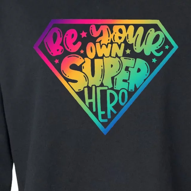 Empower Yourself with Motivational Superhero Quotes Cropped Pullover Crew