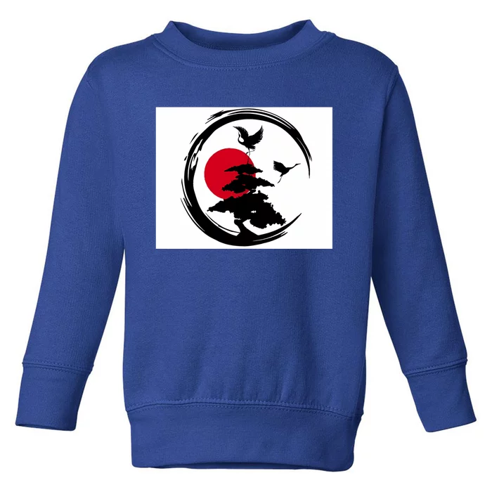 Enso Zen Circle And Bonsai Tree Funny Gift Toddler Sweatshirt