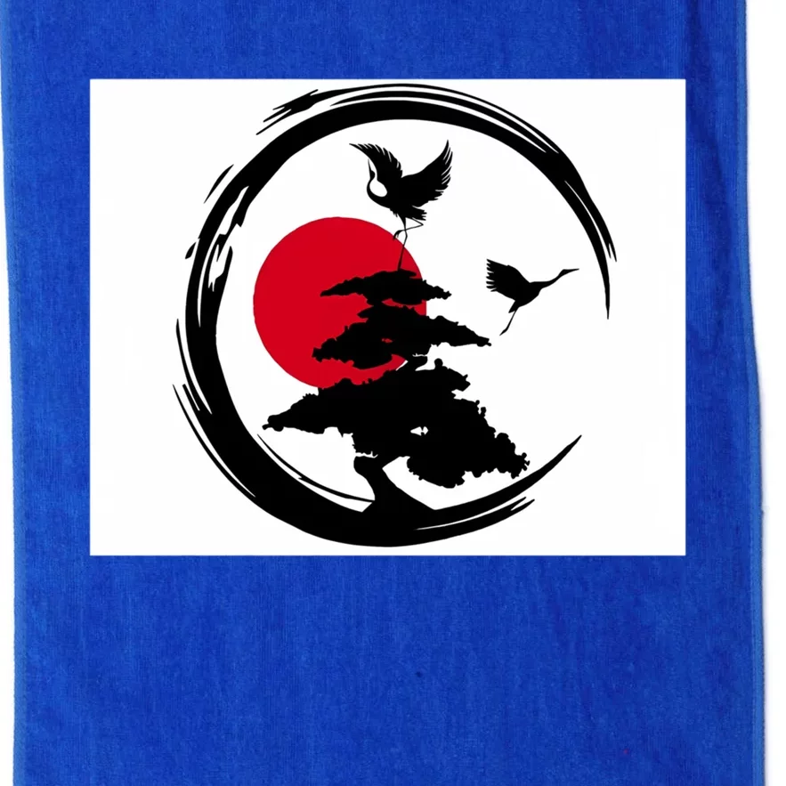 Enso Zen Circle And Bonsai Tree Funny Gift Platinum Collection Golf Towel