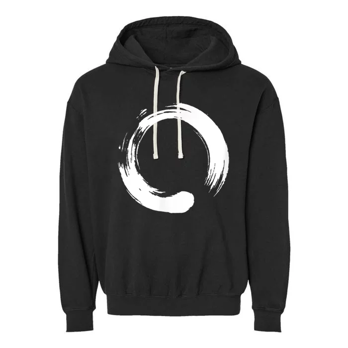 Enso, Zen, Circle, Symbol, Buddhism, Buddha, Meditation Yoga Garment-Dyed Fleece Hoodie