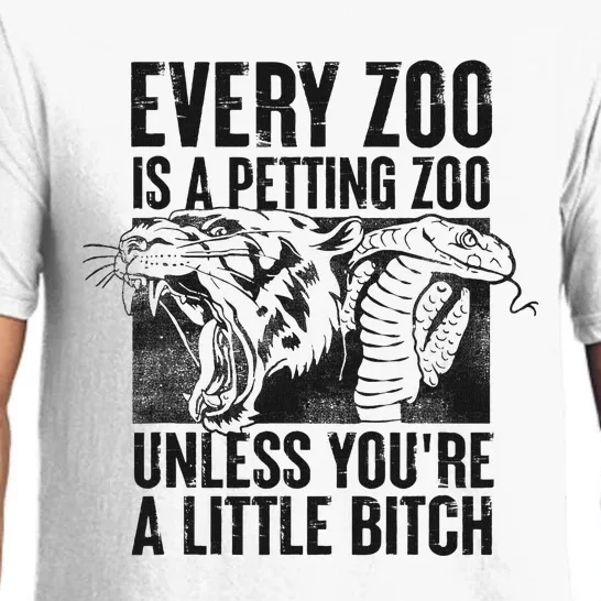 Every Zoo Is A Petting Zoo Funny Animal Design Pajama Set