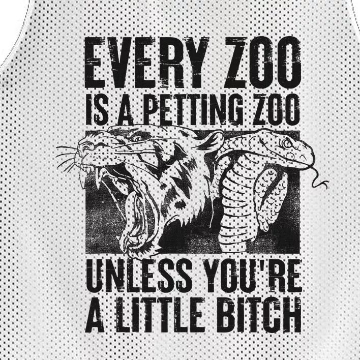 Every Zoo Is A Petting Zoo Funny Animal Design Mesh Reversible Basketball Jersey Tank