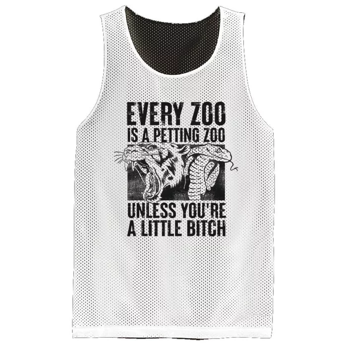 Every Zoo Is A Petting Zoo Funny Animal Design Mesh Reversible Basketball Jersey Tank