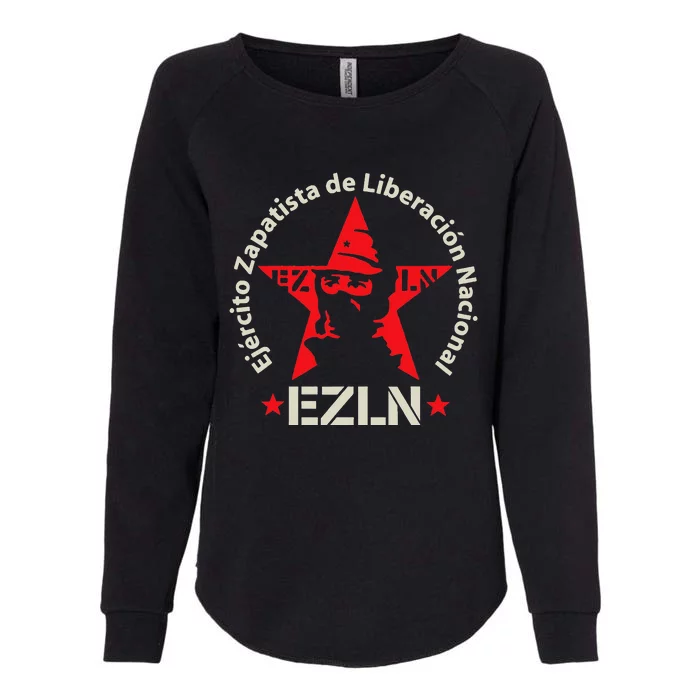 EZLN ZAPATISTAS RED STARS Womens California Wash Sweatshirt