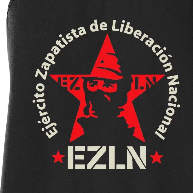 EZLN ZAPATISTAS RED STARS Women's Racerback Tank