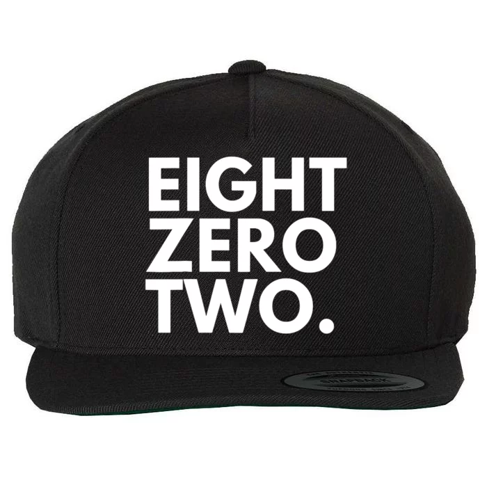 EIGHT ZERO TWO Area Code 802 Vermont USA Wool Snapback Cap