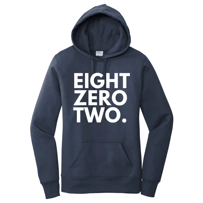 EIGHT ZERO TWO Area Code 802 Vermont USA Women's Pullover Hoodie