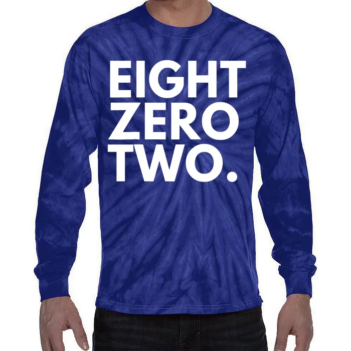 EIGHT ZERO TWO Area Code 802 Vermont USA Tie-Dye Long Sleeve Shirt