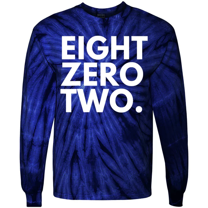 EIGHT ZERO TWO Area Code 802 Vermont USA Tie-Dye Long Sleeve Shirt