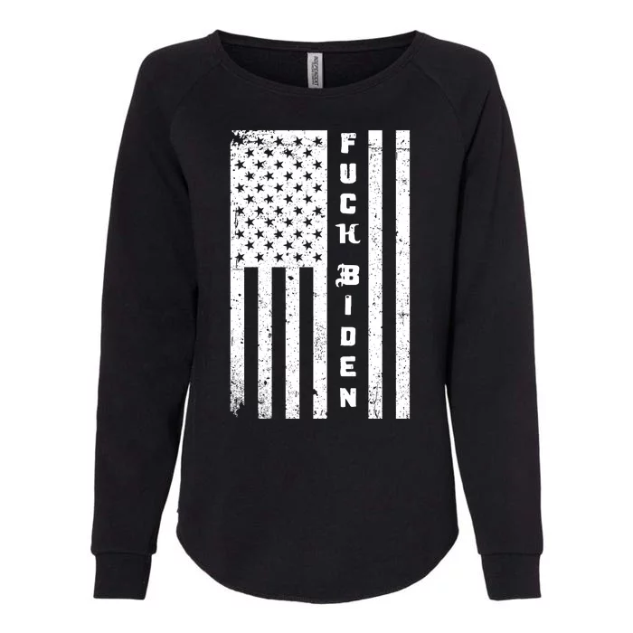 F--ck Biden American Flag Womens California Wash Sweatshirt