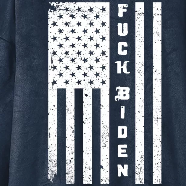 F--ck Biden American Flag Hooded Wearable Blanket