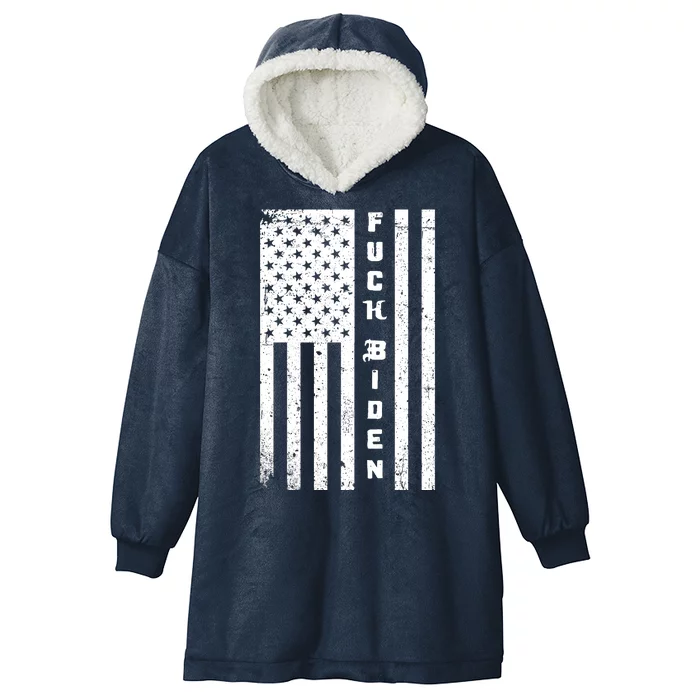 F--ck Biden American Flag Hooded Wearable Blanket