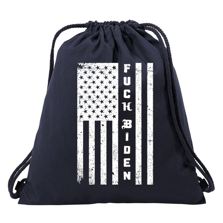 F--ck Biden American Flag Drawstring Bag