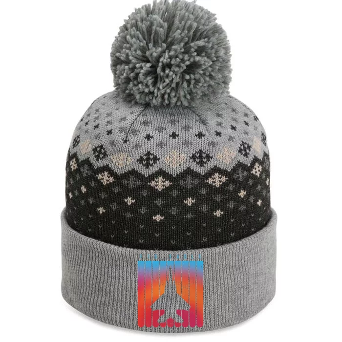 F-15 Eagle Jet Fighter Retro The Baniff Cuffed Pom Beanie