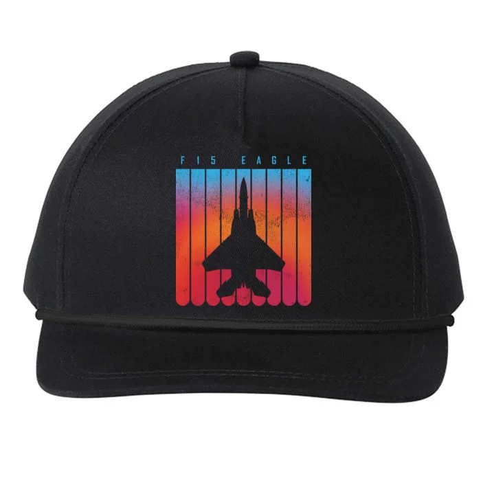 F-15 Eagle Jet Fighter Retro Snapback Five-Panel Rope Hat