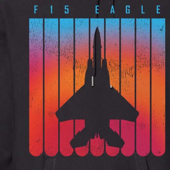 F-15 Eagle Jet Fighter Retro Premium Hoodie